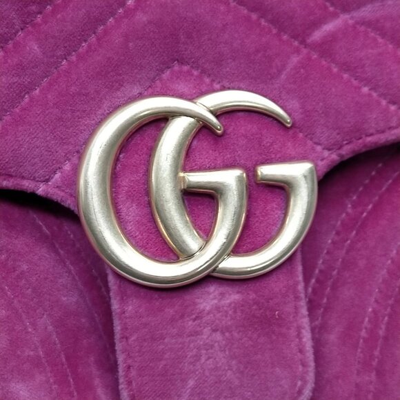 Authentic Gucci Pink Suede Leather Shoulder Bag mon832-110525 - Picture 10 of 16